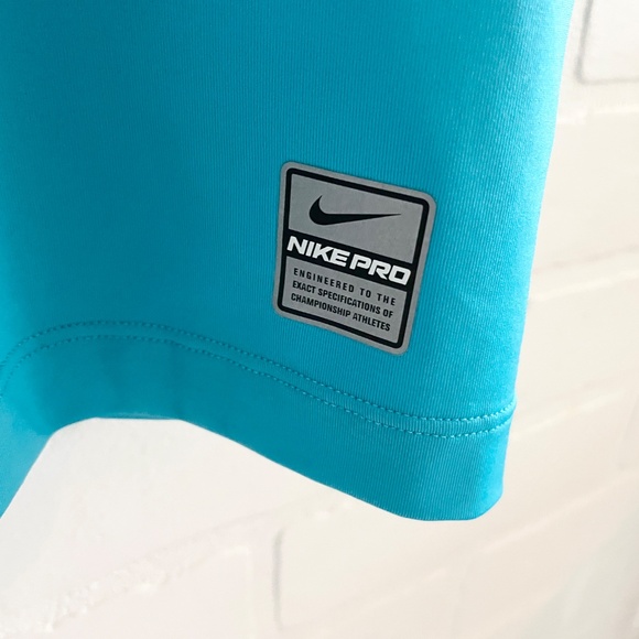 Nike Pro Womens Tank top Blue White Athletic Performance Racer back Sz L - Picture 6 of 13